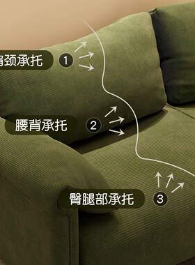 沙发租房卧室服店简易公寓客厅装网红双人三出VXT人布艺小屋户型