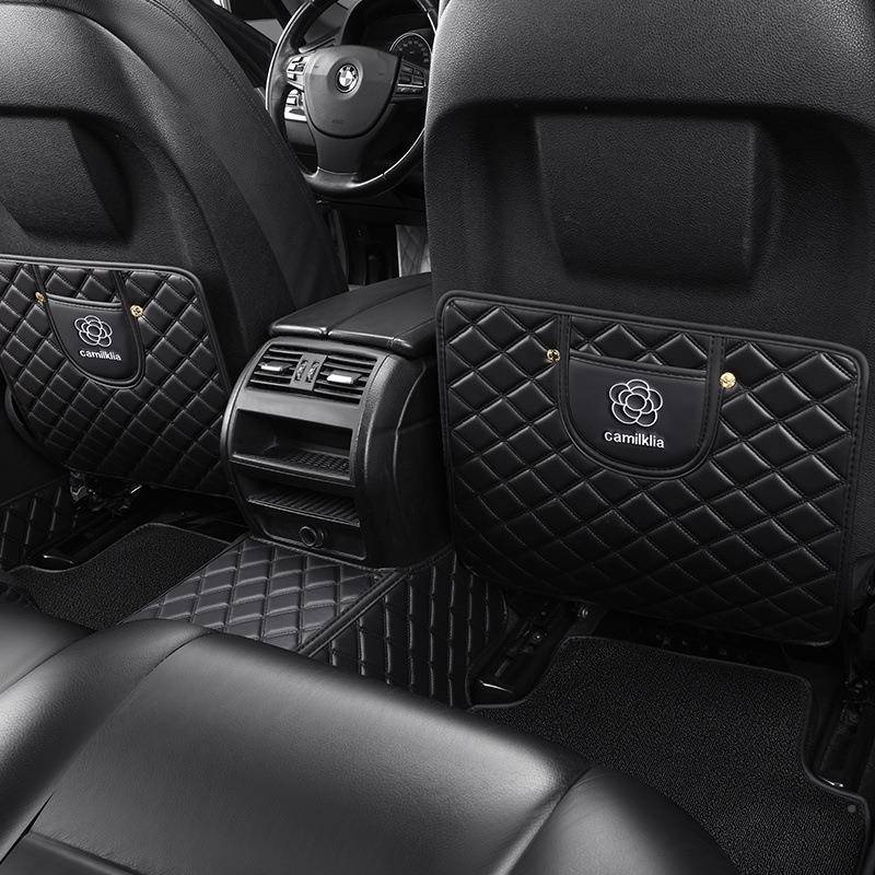 PU新8款山茶花刺绣izhdtKFS汽车脚脚垫专车专用全内包踩垫全套车