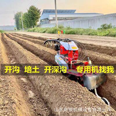马烤烟开沟培OOK土机柴油1管0力田园理机手扶式蔬菜种植旋耕机