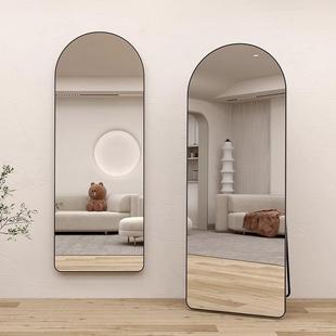 全身穿衣用见包装镜落地镜家卧室舍圆挂角拱形女生试衣镜网宿红壁