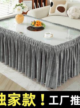 形?烤形火桌子罩套新款电暖炉烤火罩长方罩取IMI暖桌正方圆桌烤火