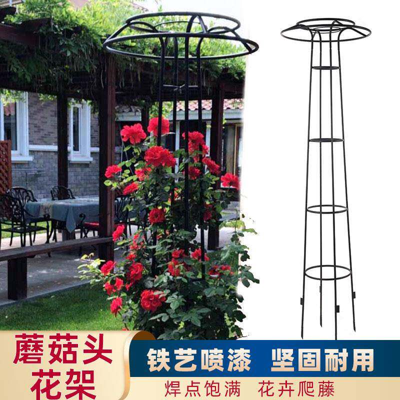 架伞型爬藤/花铁线月季园艺铁艺花柱架子蘑菇头庭院藤莲架花架支