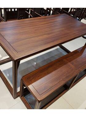 式实木画中书桌法教师桌椅北案方SHZS-A榆木