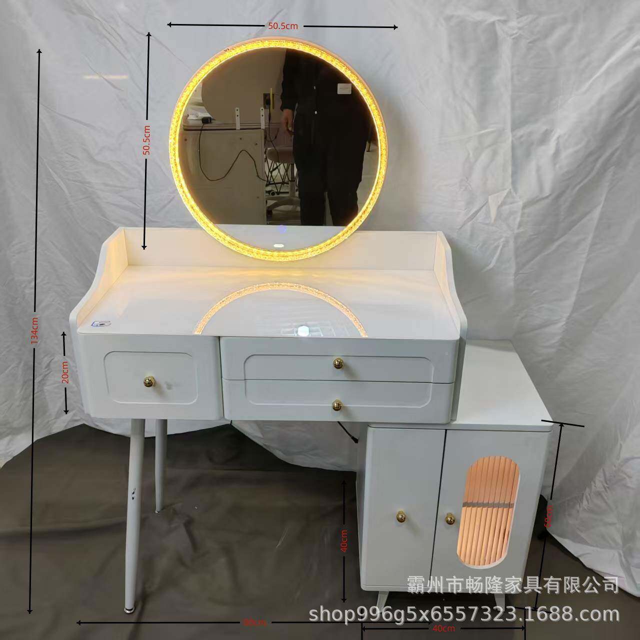 梳妆台化带柜子2储物妆桌收纳一体205新柜款80cCY-W0010m梳妆台