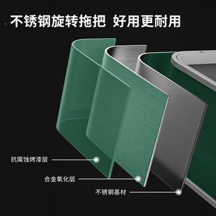 1ZJ65874家用不锈钢拖旋转拖把带用轮木地板懒人湿地免手洗干两拖