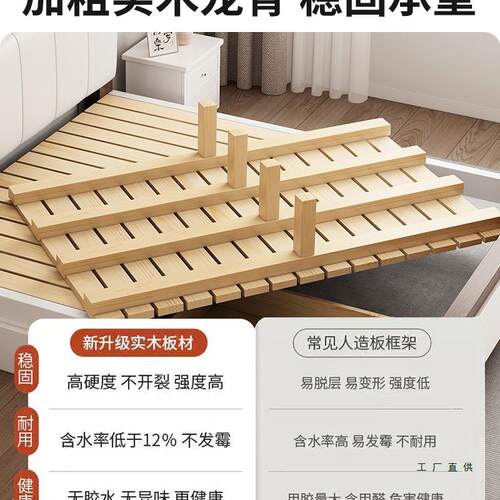 床实木床现代简约主1.5米奢家用双F985M976人经床软包轻1.2济卧型