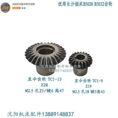 抚顺机床厂B5032 B5020插床齿轮 伞齿轮 Z28 Z19 TC1-9