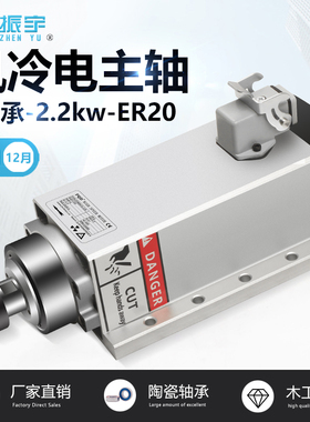 振宇侧孔机2.2KW电主轴ER20主轴电机雕刻机配件数控机床动力头