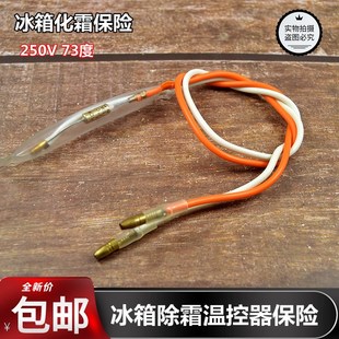 两线通用 250V 冰箱保险化霜保险无霜发霜温度保险丝管10A TF70