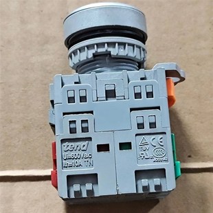 22mm 220V电源启动停止1常开1常闭 TN2BF带灯按钮开关 平头自复位