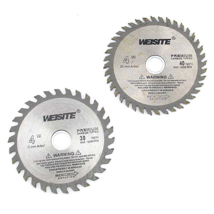 WEISITE合金锯片 木工圆锯片 锯木盘 合金齿木材切割锯片 4寸/6寸