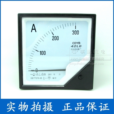 指针式交流频率表42L6-Hz 45-55HZ 100V单相220V三相380V 120mm