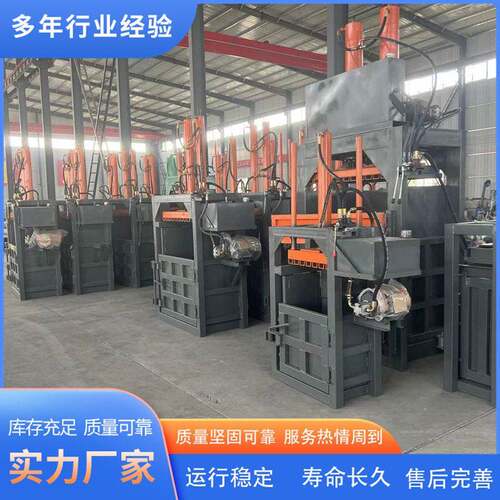 立式小型批量缸双杠液压打包机包厢可配置废品压块机