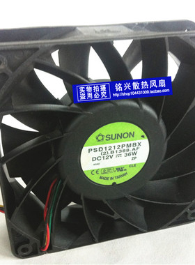 SUNON 12038 PSD1212PMBX(2).B1337 36W 四线PWM 双滚珠风扇12cm