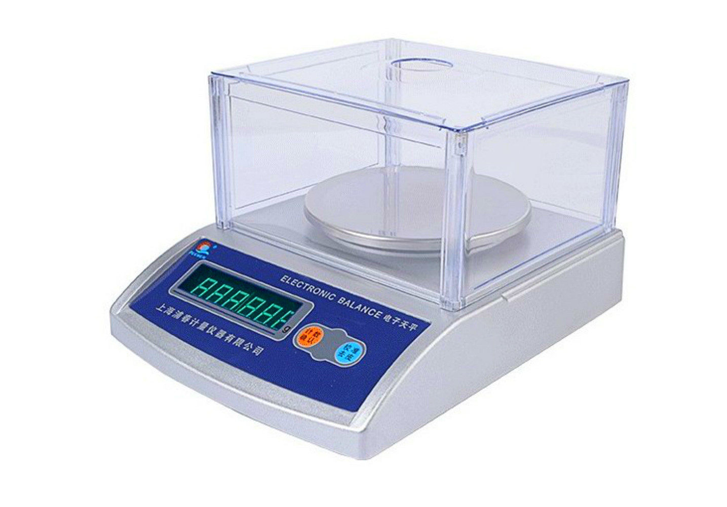 电子天平2000g/0.01g 电子秤 配校准砝码和防风罩 高精密电子天平