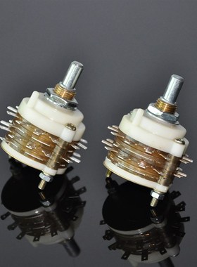 43档46档密封式旋转开关Kxm-5圆柄波段开关 档位音频切换开关