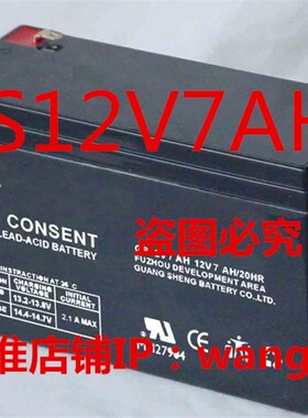 CONSENT蓄电池 GS12V7AH UPS备用电池 12V7AH储能电瓶 GS12V7AH