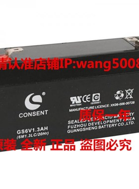 CONSENT GS6V1.3AH (6M1.3LC/20Hr)电子称 玩具车 照明电源蓄电池