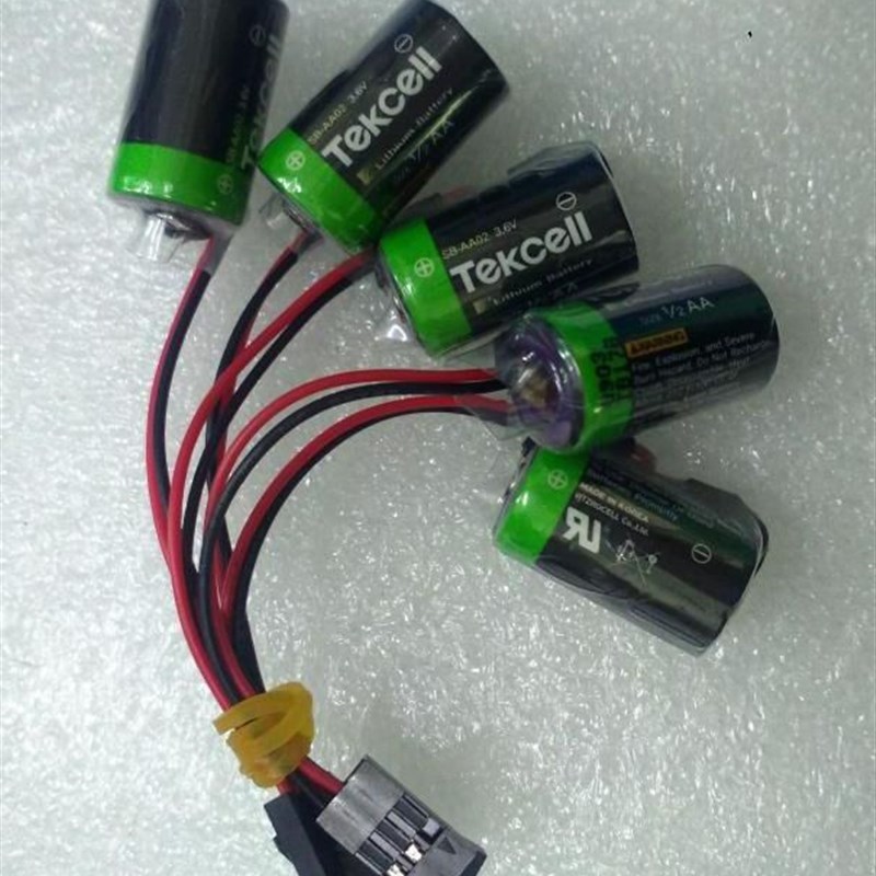 原装韩国Tekcell SB-AA02 1/2AA ER14505电池  3.6V 带3孔 插头