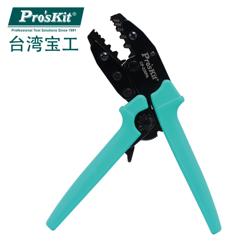 台湾宝工Proskit CP-230PA BNC六角接头端子棘轮压接钳RG-58/59