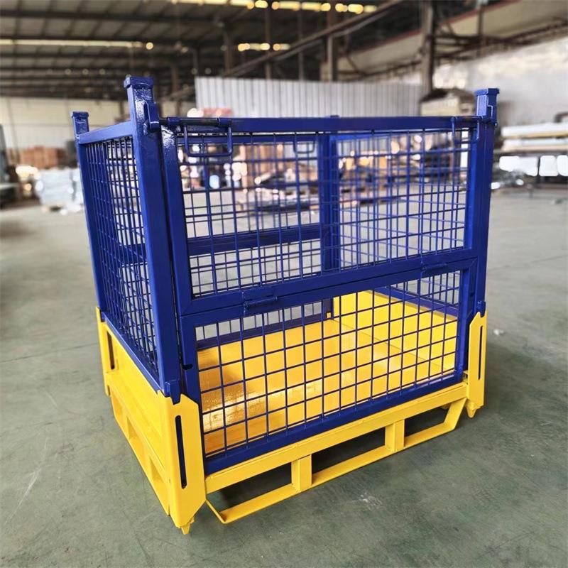 物料工厂周转笼仓储笼物料箱重型铁板箱可折叠金属物料箱周转箱