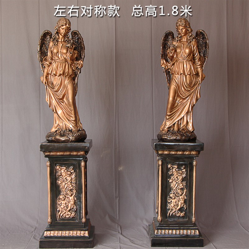 欧式女神人物雕塑天使摆件石膏艺术品婚庆路引道具家居花园装饰品