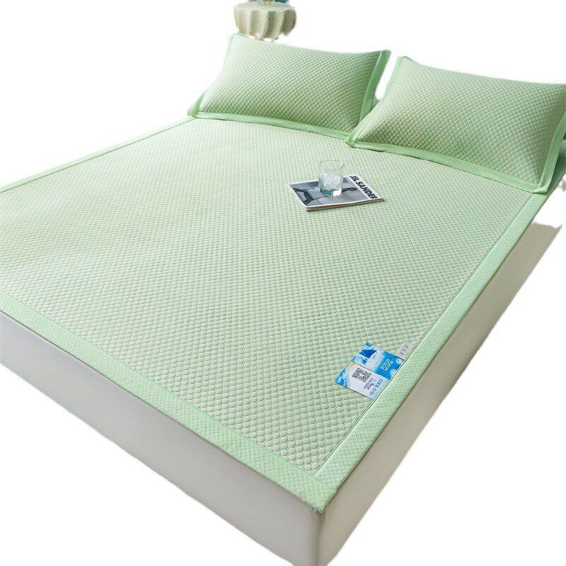 夏天高端冰豆豆凉席床单款可水洗机洗凉感三件套学生宿舍单人席子