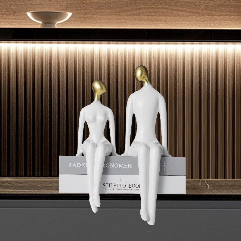 极简抽象人物情侣创意摆件家居酒柜客厅书房玄关桌面装饰工艺品