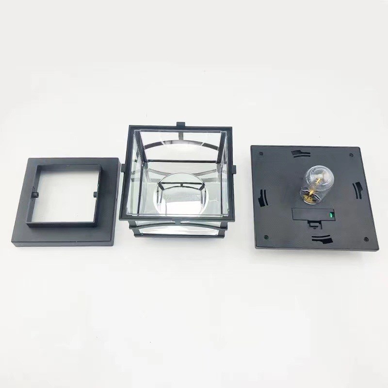 太阳能复古钨丝灯泡柱头灯 田园庭院灯 柱帽灯防水花园夹板栅栏灯