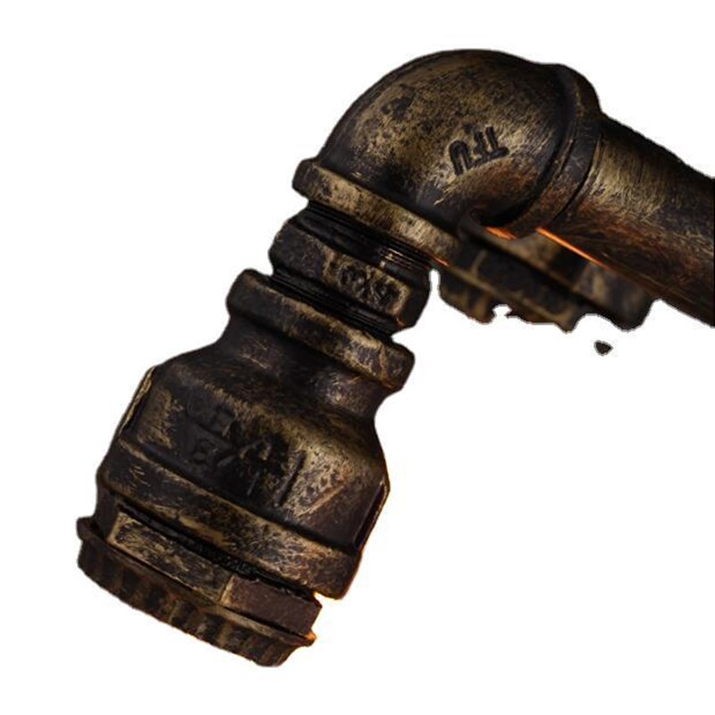 美式创意工业风装饰酒吧餐厅吧台吊灯个性复古仿古铜水管铁艺吊灯