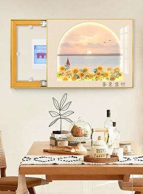 奶孔油电表箱装饰画多媒体SQ70802配电箱免打壁画弱电箱风开关盒