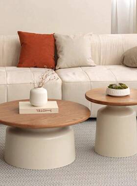 简约时尚公寓艺茶几客奶油形风小厅户型网红铁圆马提尼民AL102136