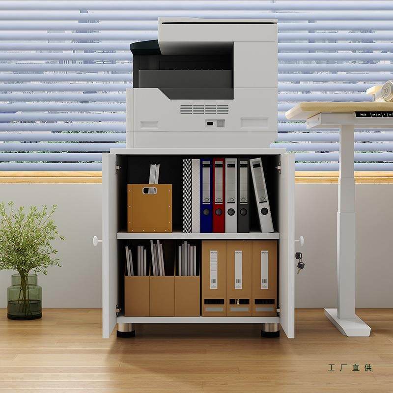 印985机柜子落地A3底复印机工打台放置柜移动作矮柜带轮大型打印