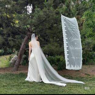 户外式 饰布幔婚席礼迎丝宾位布幔 婚礼婚韩庆蕾花边249挂布装