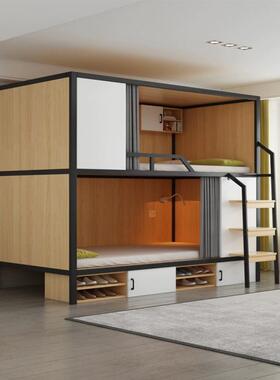 生员工宿学层舍床双床上下床成人高F97697JS床民宿青旅低上下铺学