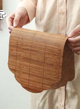 复古大F97J577H漆外竹编小茶席水防户竹席长款一人干子泡旅行竹帘