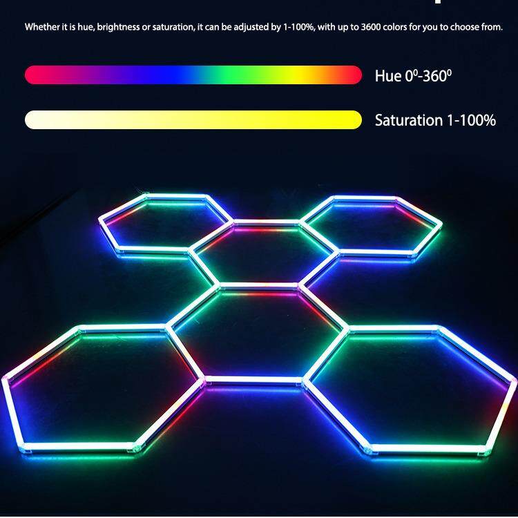 新款RGB竞炫酷光灯间车灯RGB-440-车库灯蜂窝灯酒吧健身房电七彩L