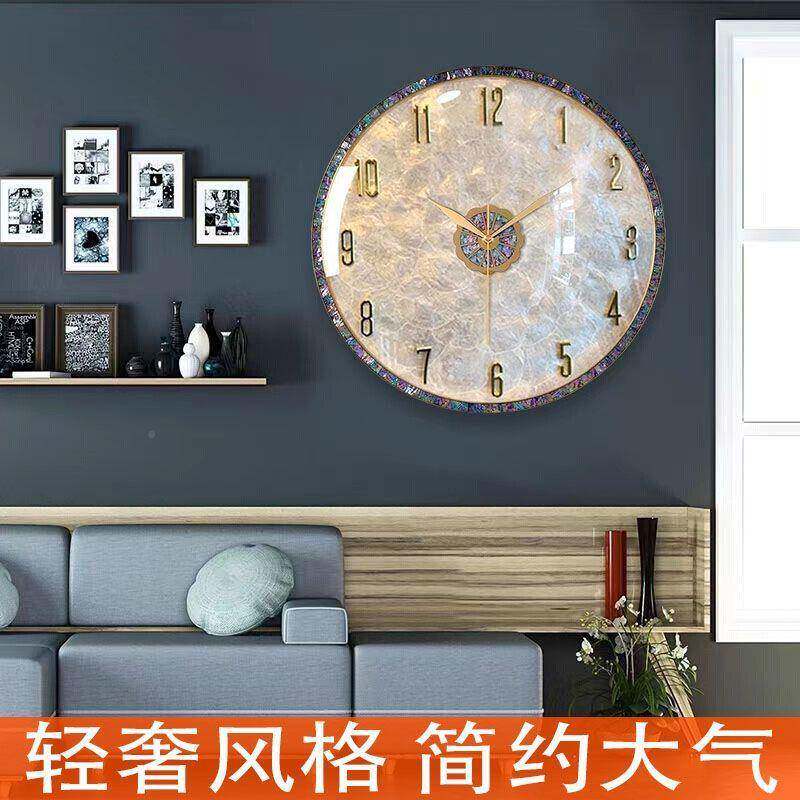 轻奢现高挡挂网红餐厅客厅贝代机械钟表钟静fNGeTSsN音壳机