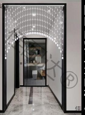 遮挡葫芦家用卧卫生珠AL100571帘帘隔断帘打孔过门道免帘子天间然