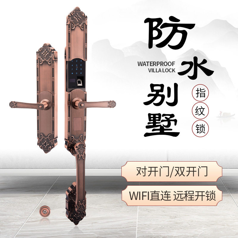 欧式别墅户外防水防晒指纹密码锁