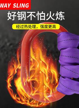 两吨腿四吊具2*2m5t5mRMB吊绳带钩4装腿2腿四起重吊绳组勾合索具