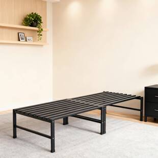 接收缩床能多功伸缩拼床黑色调节长可度节省空间单人床竖HCU拉床