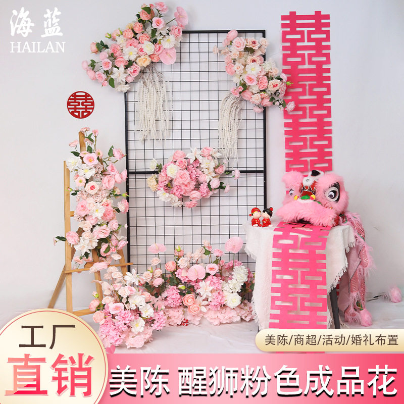 婚房布置醒狮头大号狮子摆件