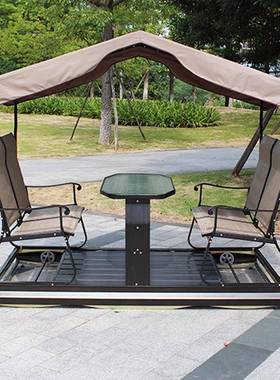 园户外秋千摇椅四人室铝外合金动力庭摇椅六人花吊椅阳台院CMH荡