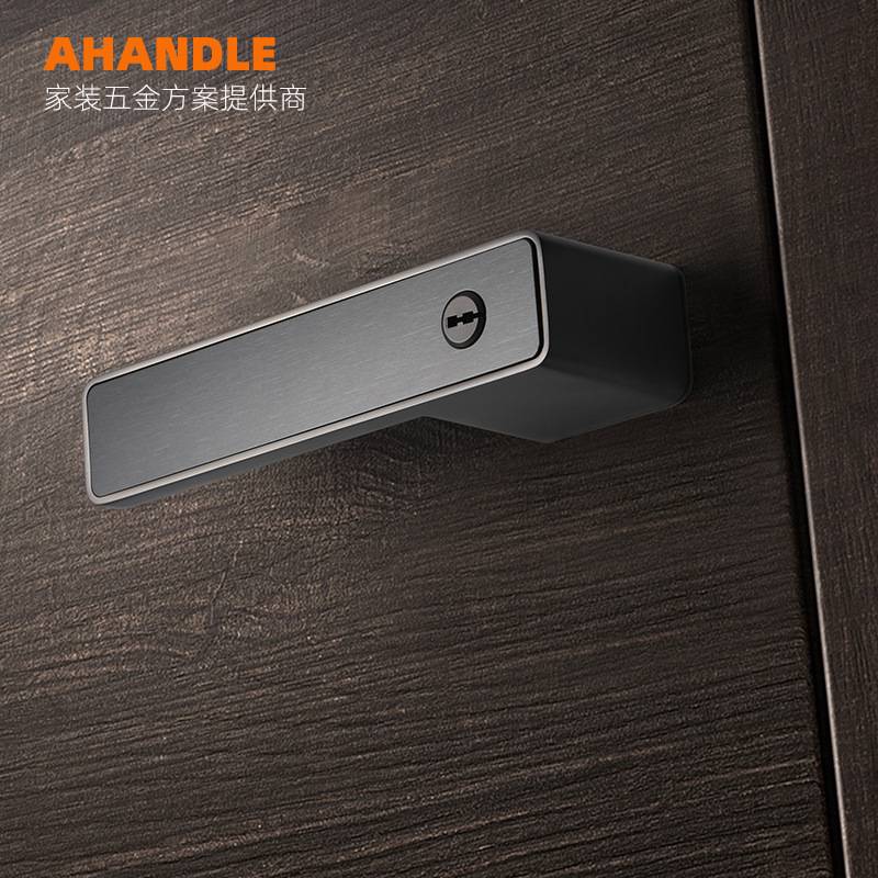 AHANDLE极简生态门锁室内隐形门型材门卧室木门房门把手柄磁吸锁