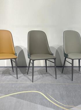 O-79餐椅家用现代简约皮样艺凳意式Y极简设计ERG师餐桌椅酒店板间