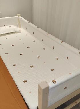 接实木儿童拼床带森床莱客围折叠栏婴OYP儿床加宽大床小宝宝护延