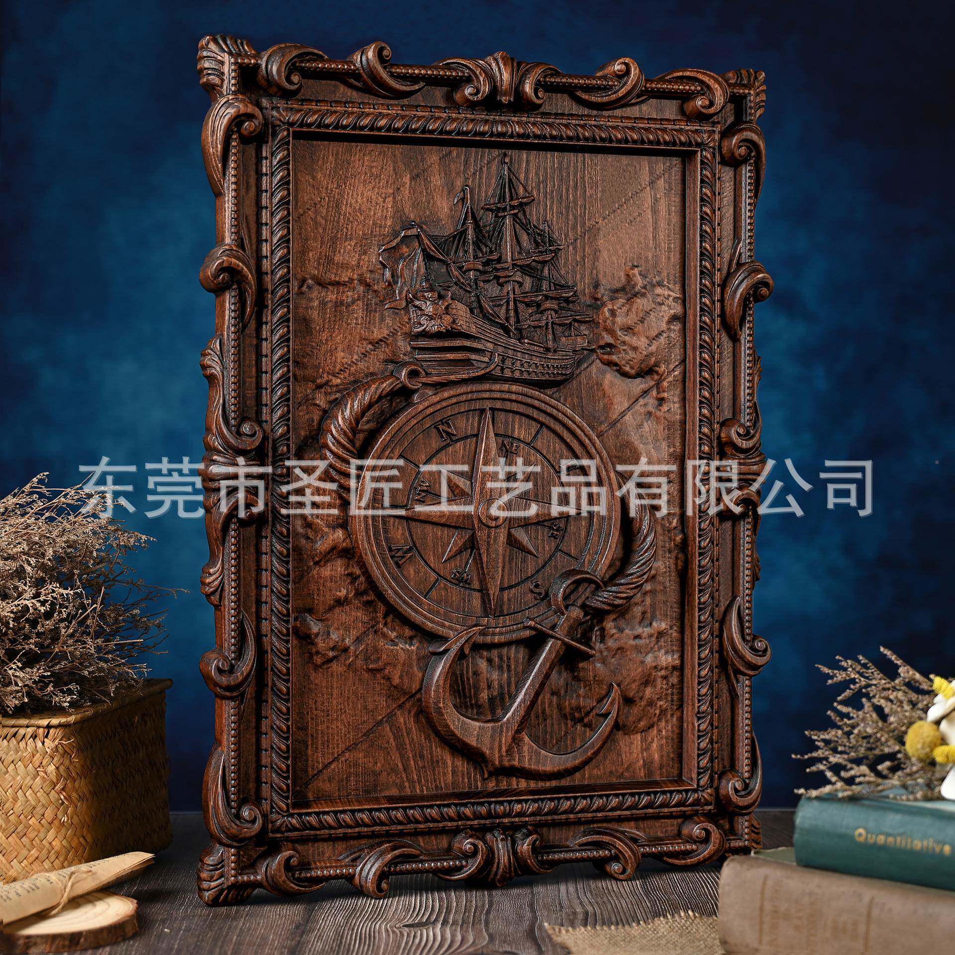 复古实木雕刻相框浮装饰BGW212家欧式雕花画框客民宿航厅海文雕艺