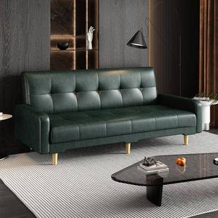 租房宿民懒三人位沙发两人皮革PU皮219艺小户型折叠沙发床用客厅