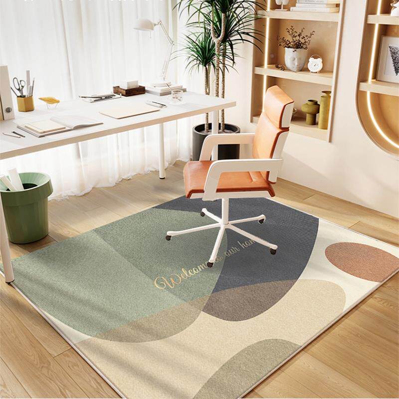 电脑地垫卧免打理椅地毯长方形书房子转椅椅巴叶-水书桌下地板保